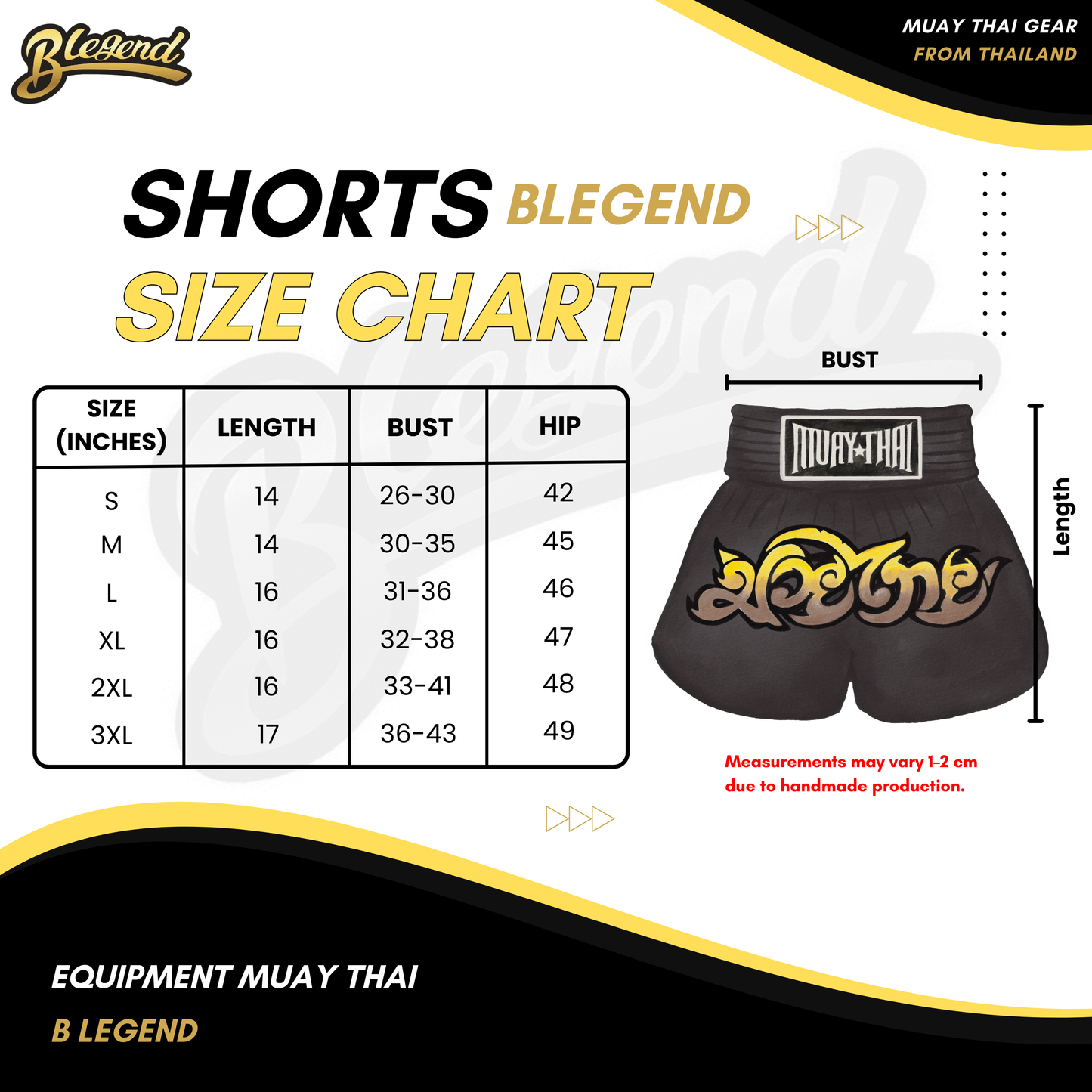 Blegend Boxing Shorts Gold Tiger