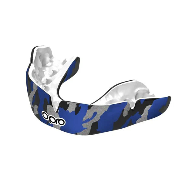 Opro Mouth Guard Camo Blue Instant CustomGen5 Fit Adult