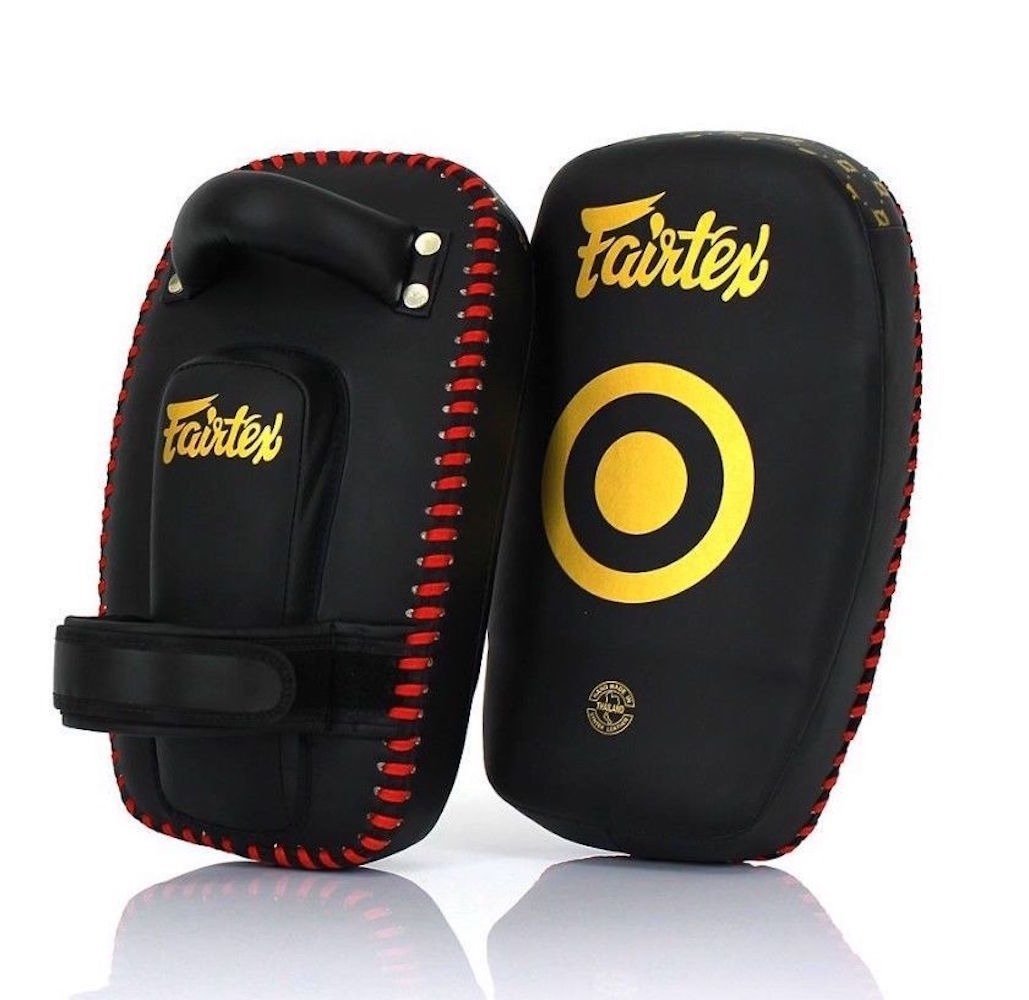Fairtex Kicking KPLC6 Black/ Gold Pads Small