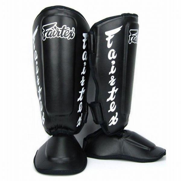 Fairtex Shinguards SP7 BLACK Detachable In-Step Shin Pad