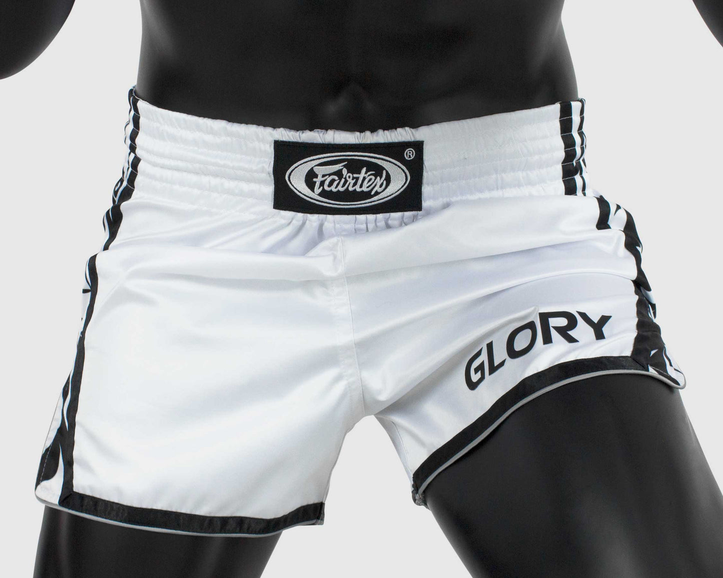 Fairtex BSG3 GLORY fight shorts White Black