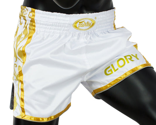 Fairtex BSG2 GLORY fight shorts White Gold