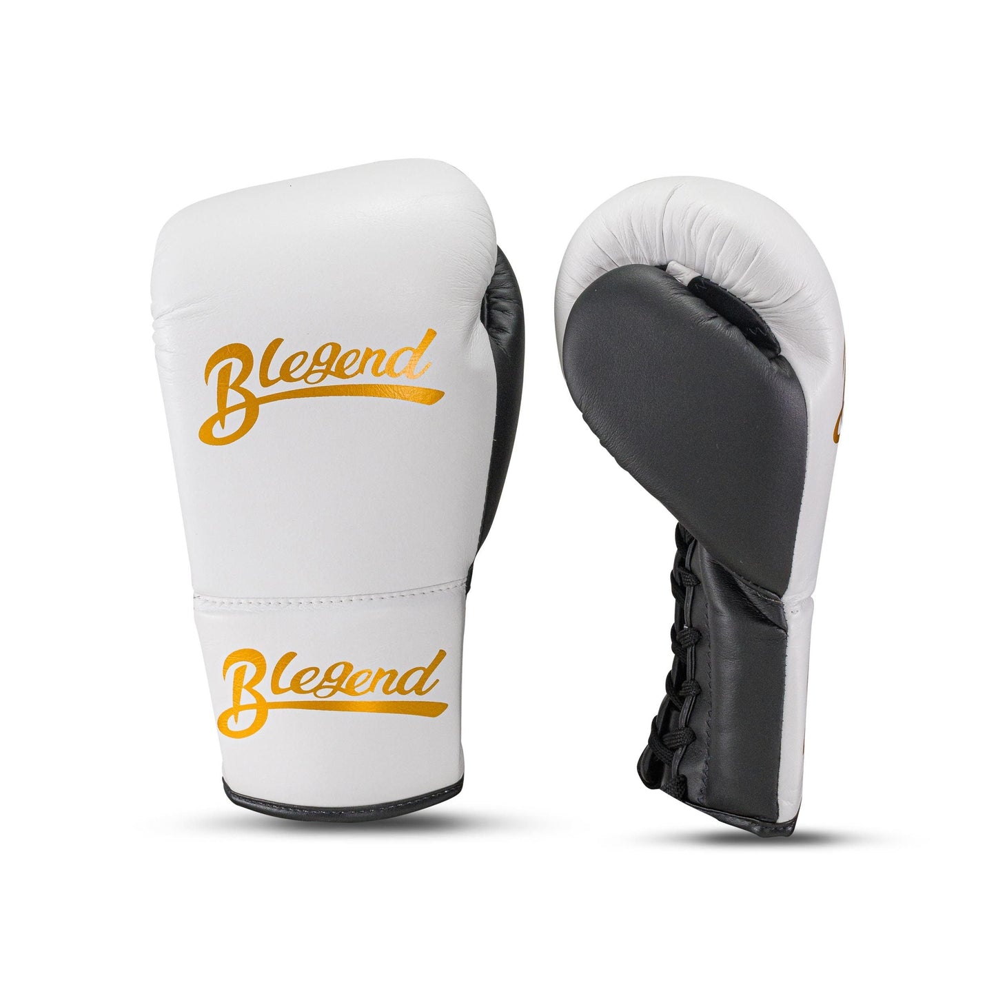 Blegend Boxing Gloves BGLLP Lace Up White Black