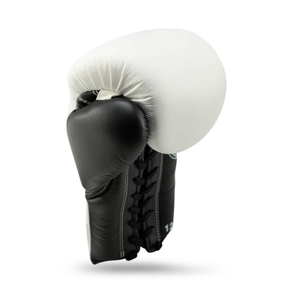 Blegend Boxing Gloves BGL221 Lace Up White Black