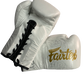 Fairtex Boxing Gloves BGLG3 Lace Up White