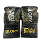 Fairtex Boxing Gloves BGLG3 Lace Up Black gold