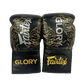 Fairtex Boxing Gloves BGLG3 Lace Up Black gold