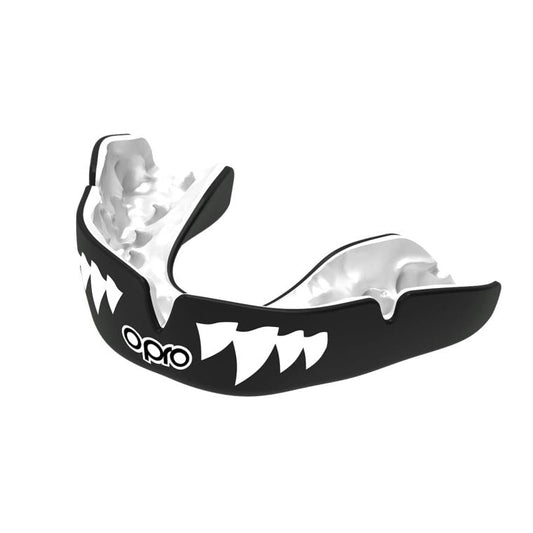 Opro Mouth Guard JAWS Black White White Instant Custom Fit