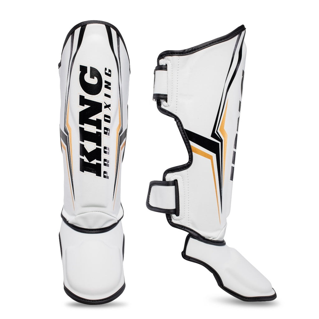 King Pro Boxing Shin Guards Thor White
