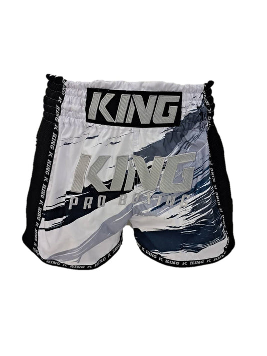 กางเกงมวยขาสั้น King Pro รุ่น New Wave สีขาว