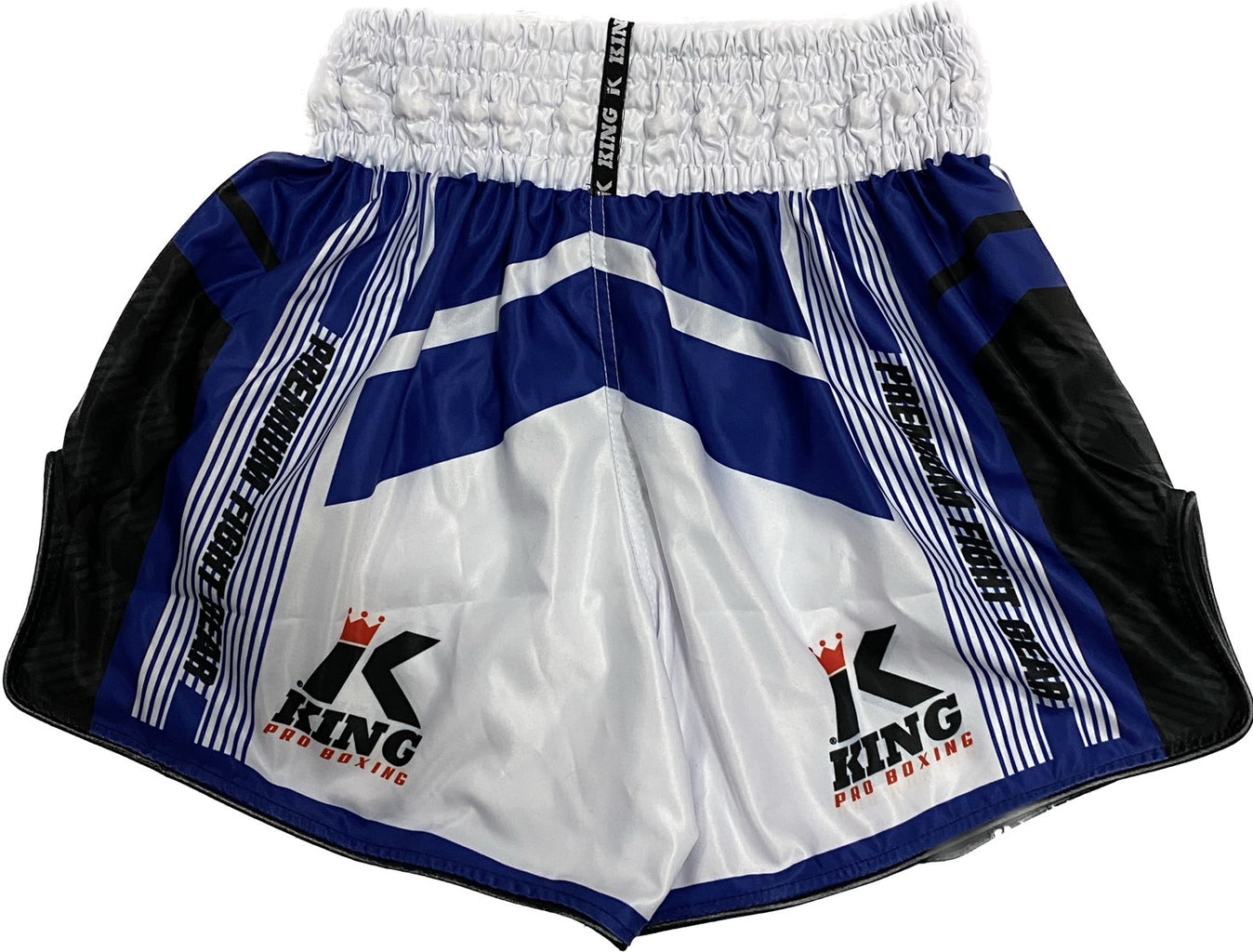 กางเกงมวยขาสั้น King Pro KPB Starr สีขาว น้ำเงิน