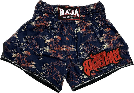 Raja Muay Thai Shorts Tiger Dark Blue