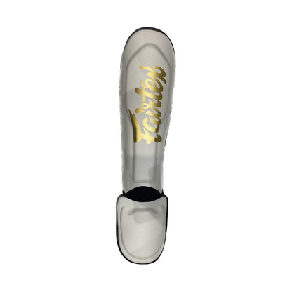 Booster X Fairtex Muay Thai Shin Guards SPB1 White Gold
