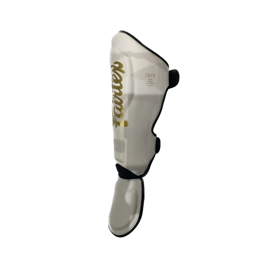Booster X Fairtex Muay Thai Shin Guards  SPB1 White Gold