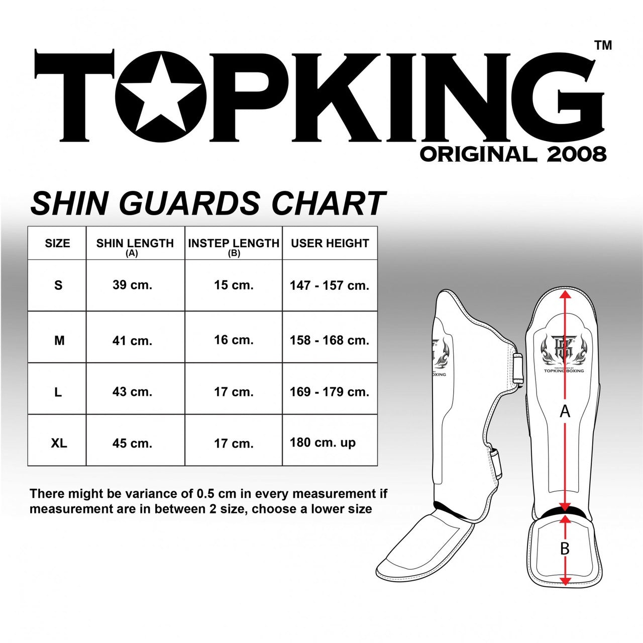 Top King Shin Guards TKSGP-GL Black