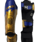 Top King Shin Guards TKSGCT-CN01 Fook & Double Happiness Blue Gold