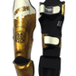 Top King Shin Guards TKSGCT-CN01 Fook & Double Happiness White Gold