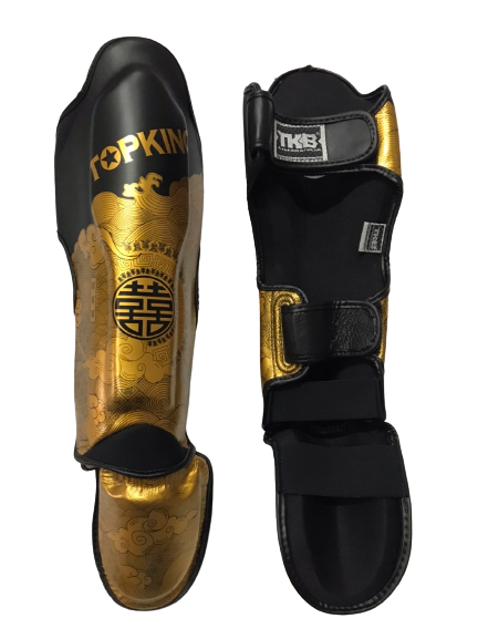 Top King Shinguards TKSGCT-CN01 Fook & Double Happiness Black Gold