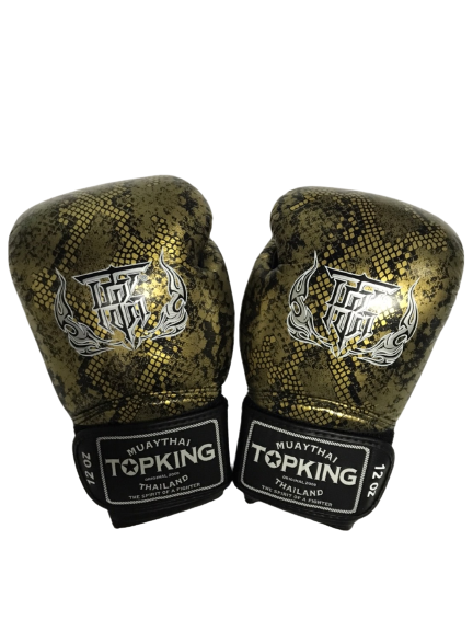 Top King Boxing Gloves "Super Snake" Air TKBGSS-02 Black  Gold N