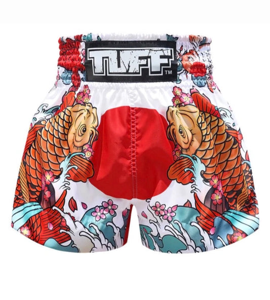 Tuff Muay Thai Shorts TUF-MS637 WHT