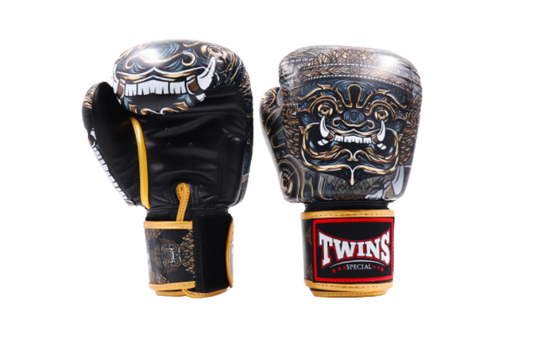 นวมชกมวย Twins Special BOXING FBGVL3-63 สีดำ