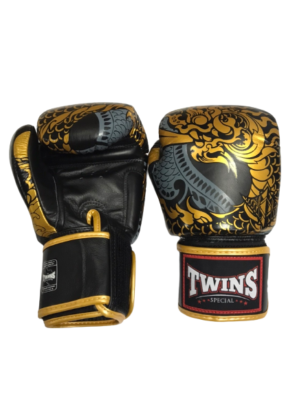 Twins Special Fancy Boxing Gloves FBGVL3-52 Gold Black