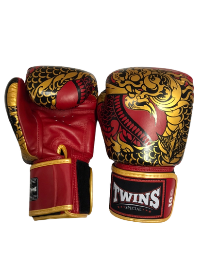 Twins Special Fancy Boxing Gloves FBGVL3-52 Gold Red