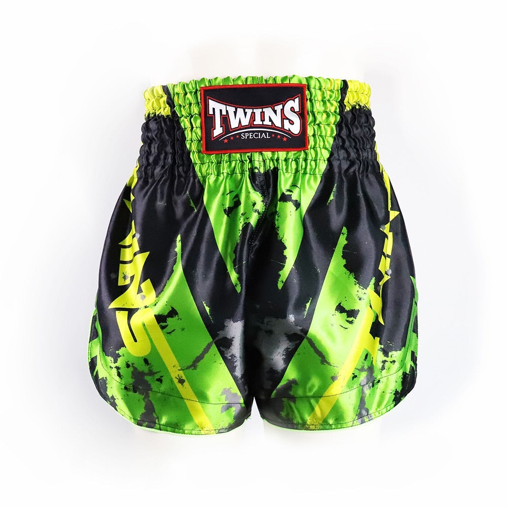 Twins Special Muay Thai Shorts TBS Candy Black Green