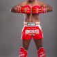 Buakaw Shorts BFG4-4 RED WHITE GOLD - SUPER EXPORT SHOP