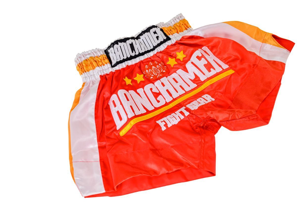 Buakaw Shorts BFG4-4 RED WHITE GOLD - SUPER EXPORT SHOP