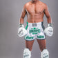 Buakaw Shorts BFG6-1 WHITE GREEN BLACK Buakaw