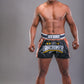 Buakaw Shorts BK13 BFG4-2 BLACK GOLD WHITE - SUPER EXPORT SHOP