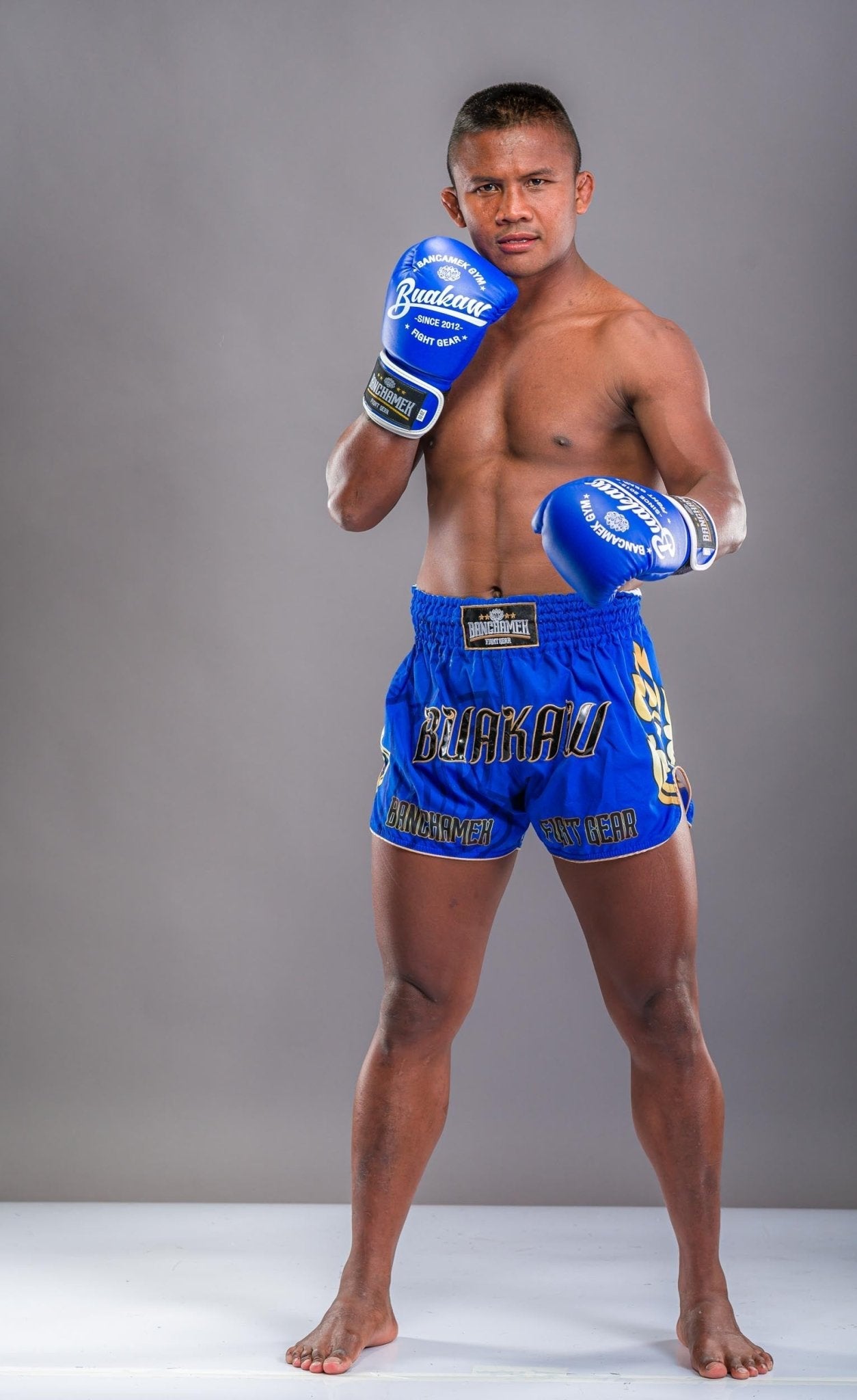 Buakaw Shorts BSH7 BLUE GOLD - SUPER EXPORT SHOP