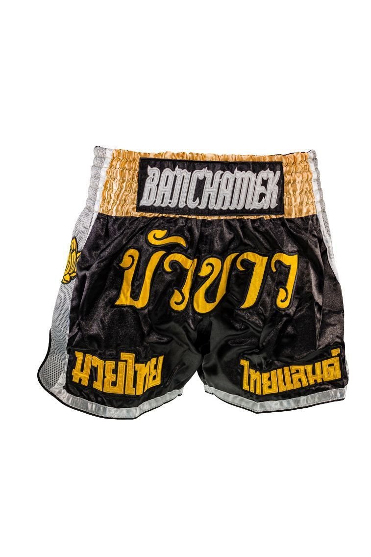 Buakaw ShortsBFG1-2 BLACK/GOLD/GREY - SUPER EXPORT SHOP