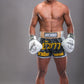 Buakaw ShortsBFG1-2 BLACK/GOLD/GREY - SUPER EXPORT SHOP