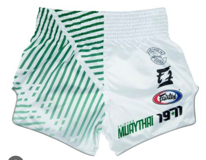 Fairtex Muay Thai Shorts BS1923 Racer White