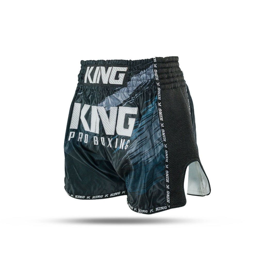 King Pro Boxing Shorts New Wave Black