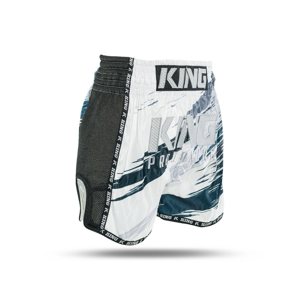 King Pro Boxing Shorts New Wave White