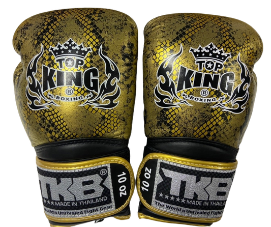 Top King Boxing Gloves "Super Snake" AIR TKBGSS-02 Black(Gold)