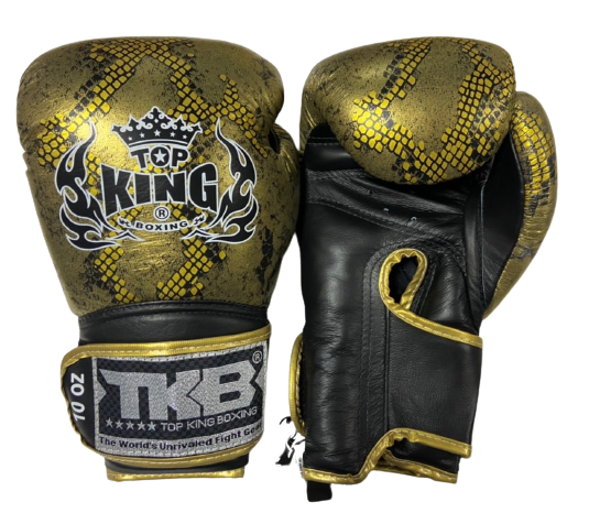 Top King Boxing Gloves "Super Snake" TKBGSS-02 Black(Gold) No Air