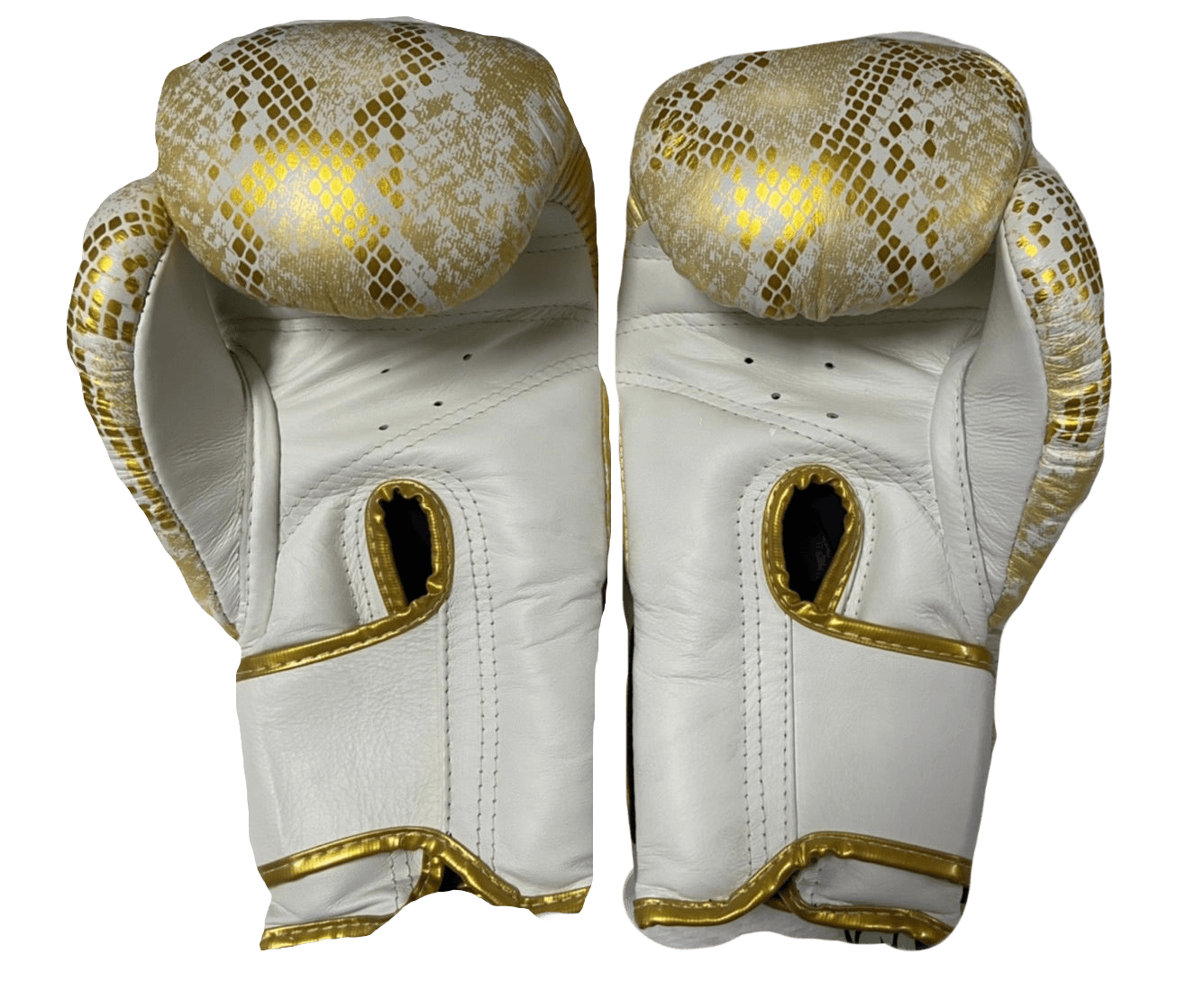 Top King Boxing Gloves "Super Snake" TKBGSS-02 White(Gold) No Air - SUPER EXPORT SHOP