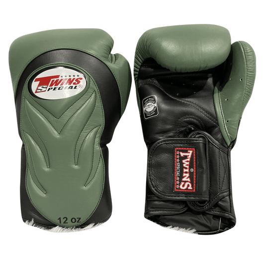 Twins Special  BGVL6 Black Olive Boxing Gloves