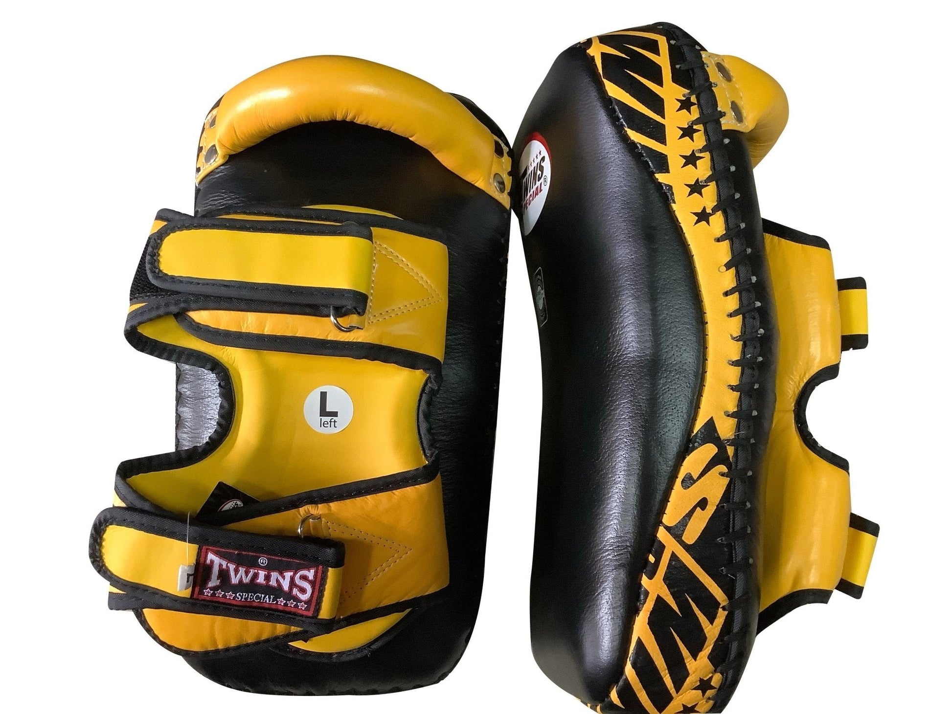 Twins Special Kicking Pads KPL12 Black/Yellow - SUPER EXPORT SHOP